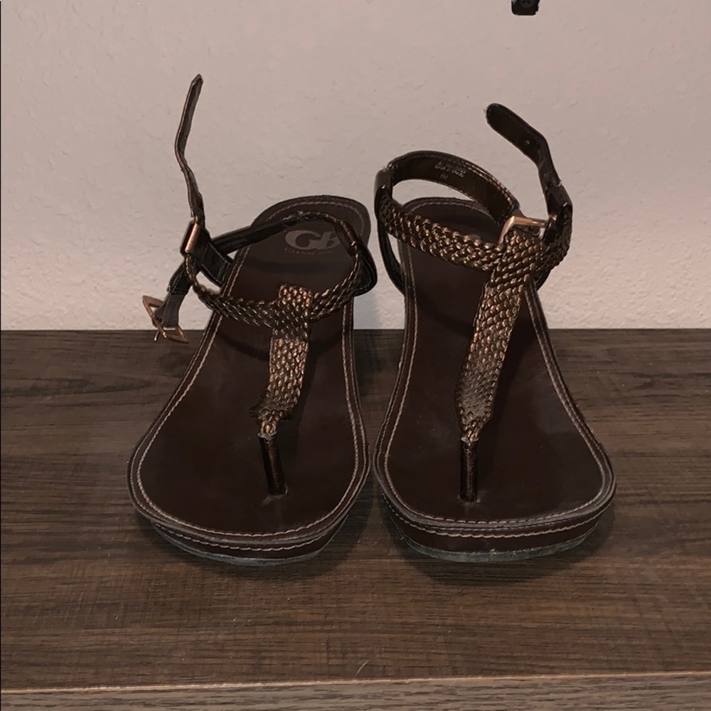 Gianni Bini Wedge Sandals, bronze size 8